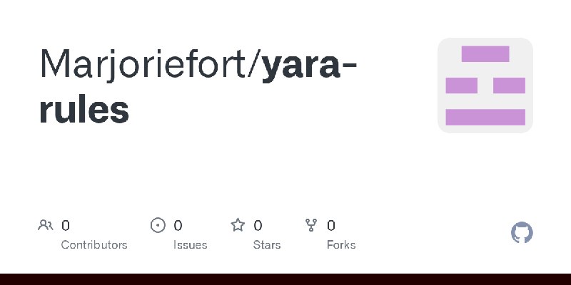 GitHub - Marjoriefort/yara-rules