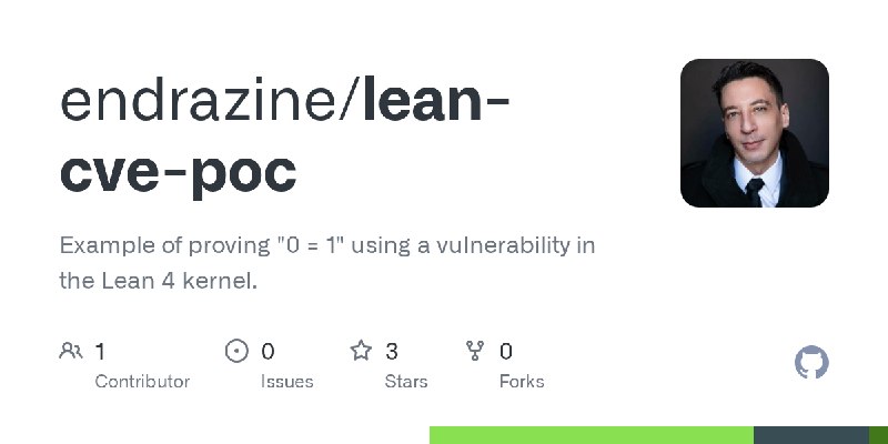 GitHub - endrazine/lean-cve-poc: Example of proving 