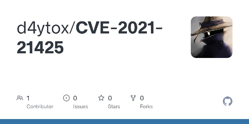 GitHub - d4ytox/CVE-2021-21425