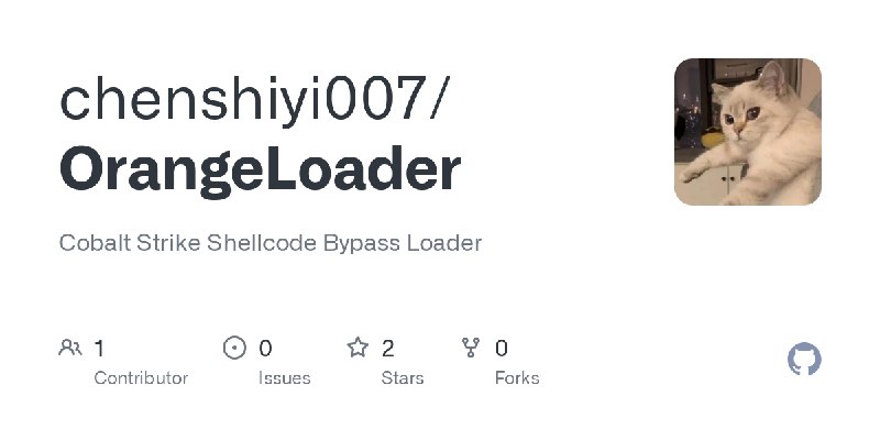 GitHub - chenshiyi007/OrangeLoader: Cobalt Strike Shellcode Bypass Loader