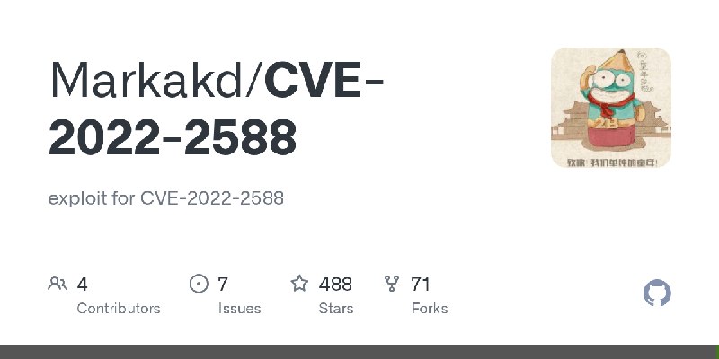 GitHub - Markakd/CVE-2022-2588: exploit for CVE-2022-2588