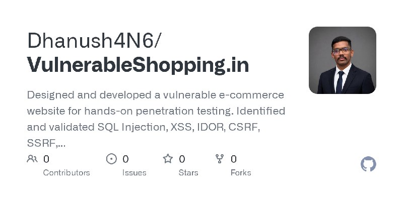 Dhanush4N6/VulnerableShopping.in