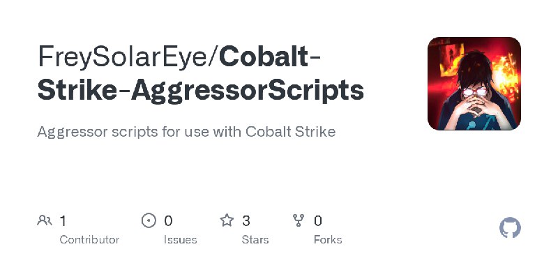 GitHub - FreySolarEye/Cobalt-Strike-AggressorScripts: Aggressor scripts for use with Cobalt Strike
