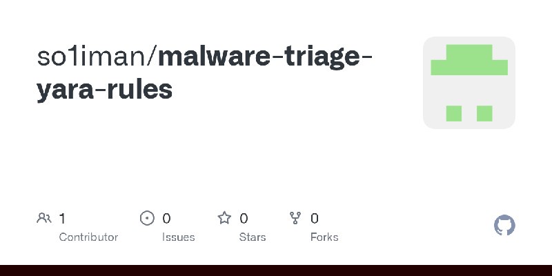 GitHub - so1iman/malware-triage-yara-rules