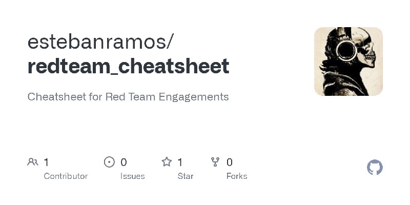 GitHub - estebanramos/redteam_cheatsheet: Cheatsheet for Red Team Engagements