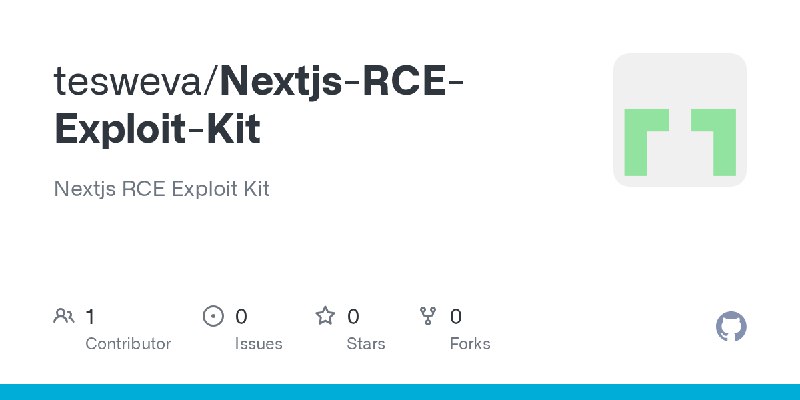 GitHub - tesweva/Nextjs-RCE-Exploit-Kit: Nextjs RCE Exploit Kit