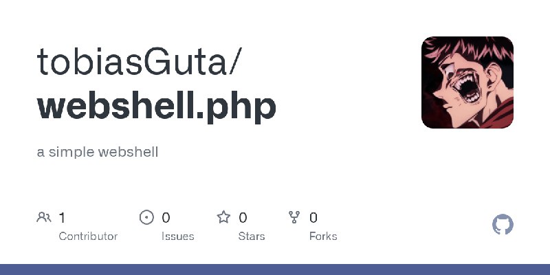 GitHub - tobiasGuta/webshell.php: a simple webshell