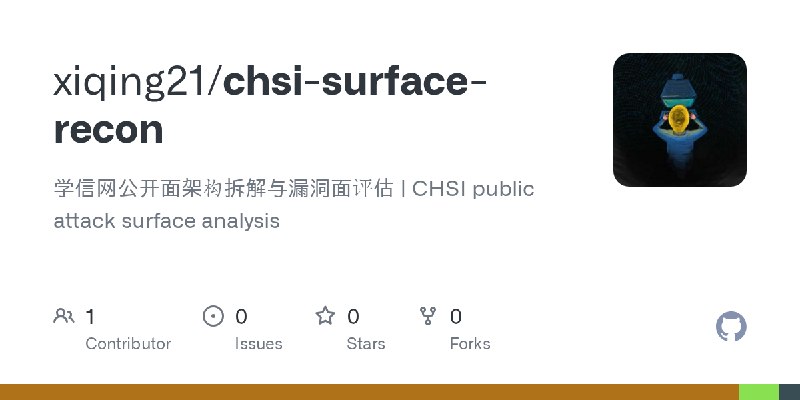 GitHub - xiqing21/chsi-surface-recon: 学信网公开面架构拆解与漏洞面评估 | CHSI public attack surface analysis