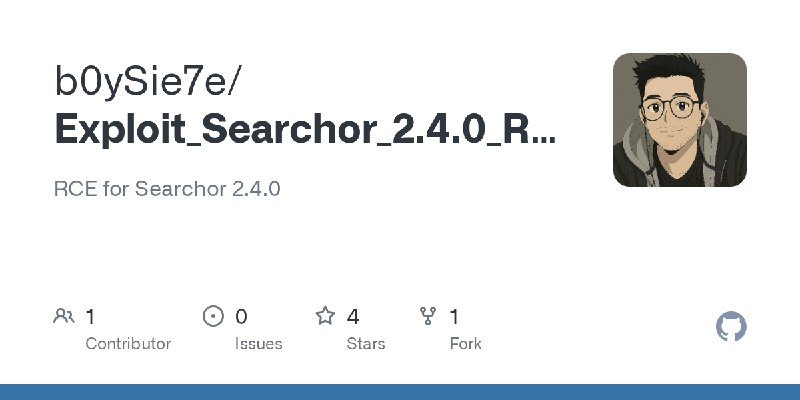 GitHub - b0ySie7e/Exploit_Searchor_2.4.0_RCE: RCE for Searchor 2.4.0