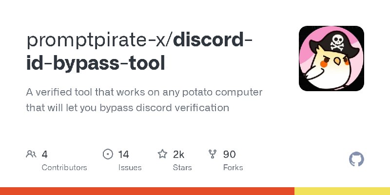 GitHub - promptpirate-x/discord-id-bypass-tool: A verified tool that works on any potato computer that will let you bypass discord…