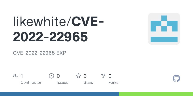 GitHub - likewhite/CVE-2022-22965: CVE-2022-22965 EXP