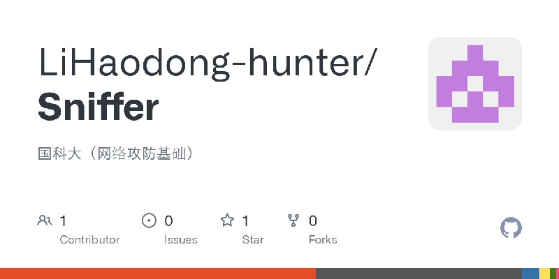 GitHub - LiHaodong-hunter/Sniffer: 国科大（网络攻防基础）