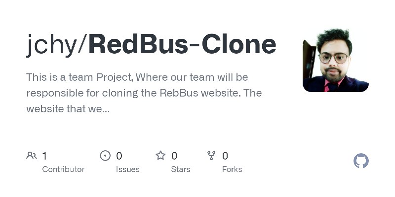 GitHub - jchy/RedBus-Clone: This is a team Project, Where our team will be responsible for cloning the RebBus website. The website…