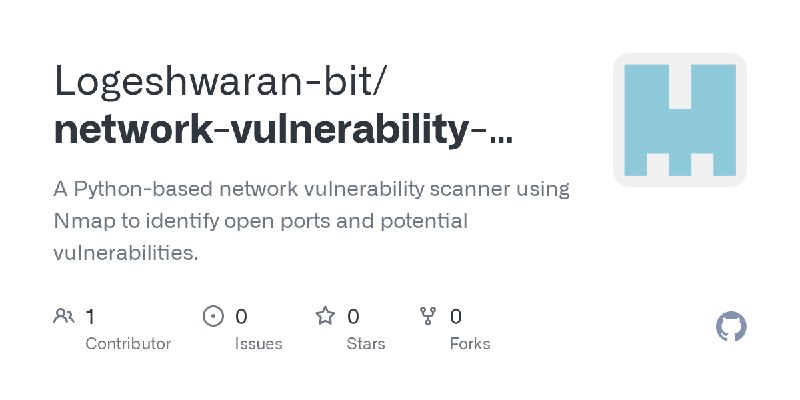 GitHub - Logeshwaran-bit/network-vulnerability-scanner: A Python-based network vulnerability scanner using Nmap to identify open…
