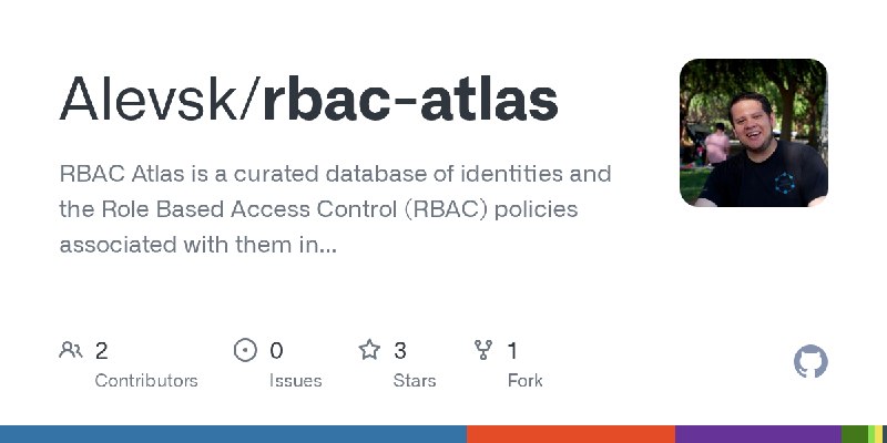 GitHub - Alevsk/rbac-atlas: RBAC Atlas is a curated database of identities and the Role Based Access Control (RBAC) policies associated…