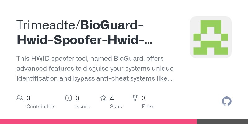 GitHub - Trimeadte/BioGuard-Hwid-Spoofer-Hwid-Changer-BIOS-CPU: This HWID spoofer tool, named BioGuard, offers advanced features…