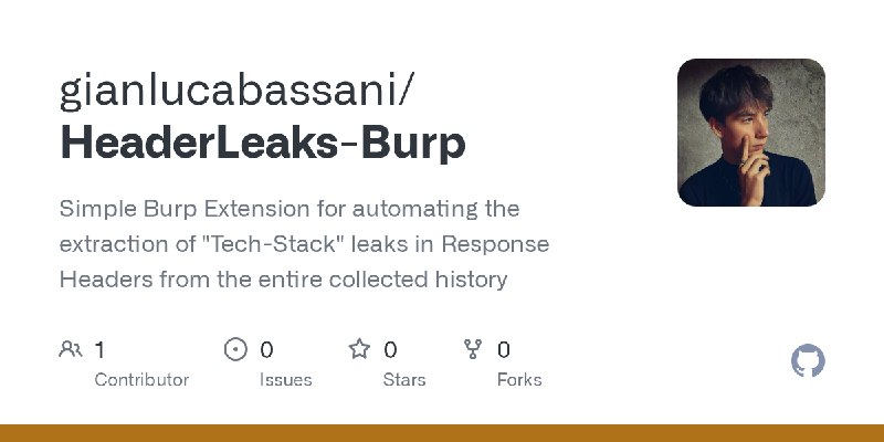GitHub - gianlucabassani/HeaderLeaks-Burp: Simple Burp Extension for automating the extraction of 