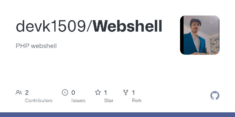 GitHub - devk1509/Webshell: PHP webshell