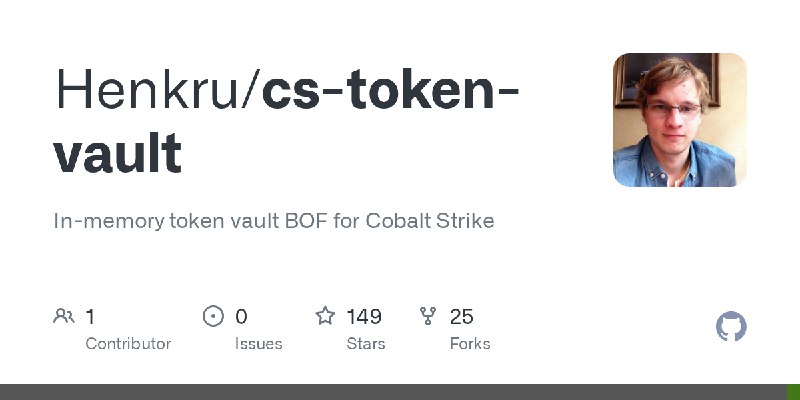 GitHub - Henkru/cs-token-vault: In-memory token vault BOF for Cobalt Strike