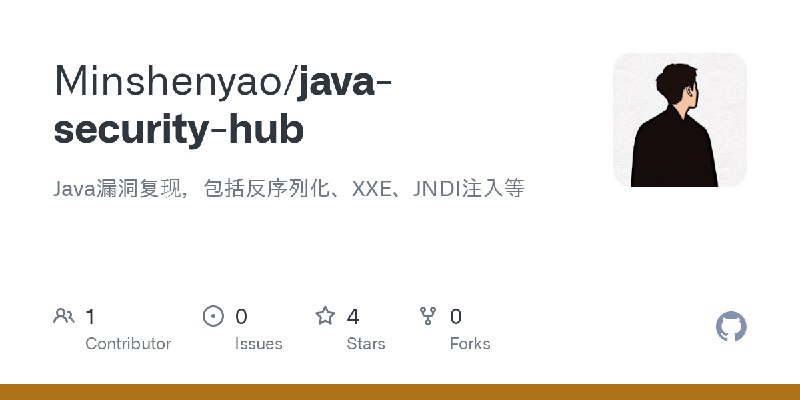 GitHub - Minshenyao/java-security-hub: Java漏洞复现，包括反序列化、XXE、JNDI注入等