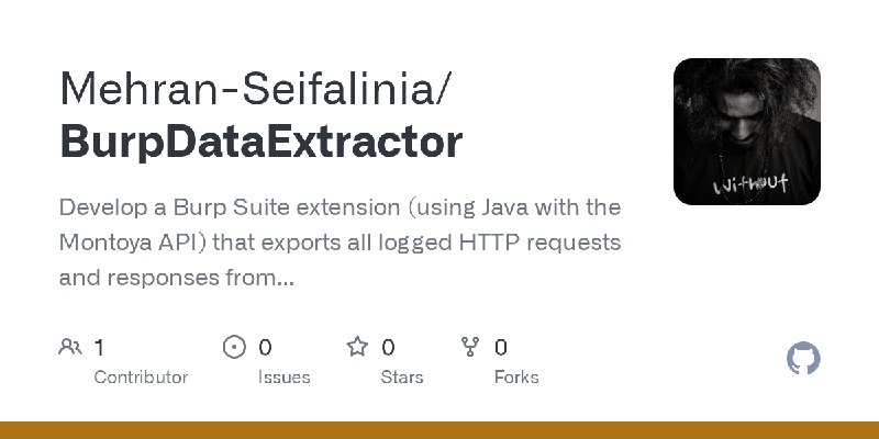 GitHub - Mehran-Seifalinia/BurpDataExtractor: Develop a Burp Suite extension (using Java with the Montoya API) that exports all…