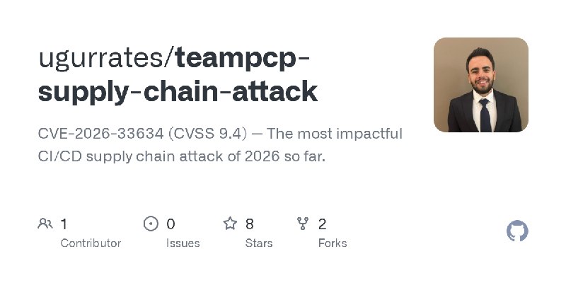 GitHub - ugurrates/teampcp-supply-chain-attack: CVE-2026-33634 (CVSS 9.4) — The most impactful CI/CD supply chain attack of 2026…