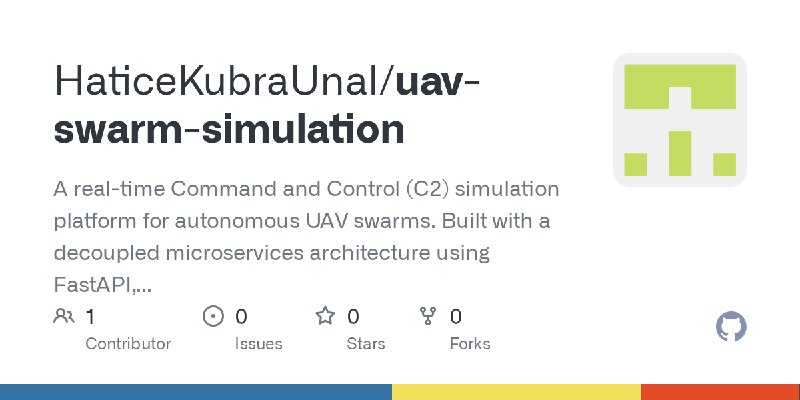 GitHub - HaticeKubraUnal/uav-swarm-simulation: A real-time Command and Control (C2) simulation platform for autonomous UAV swarms.…