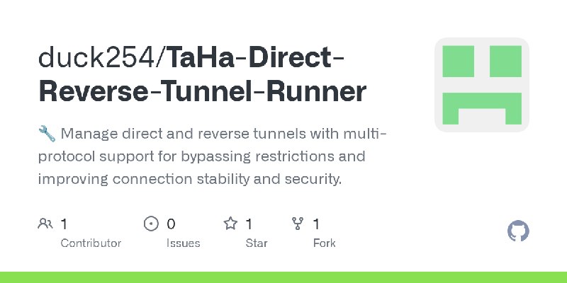 GitHub - duck254/TaHa-Direct-Reverse-Tunnel-Runner: 🔧 Manage direct and reverse tunnels with multi-protocol support for bypassing…