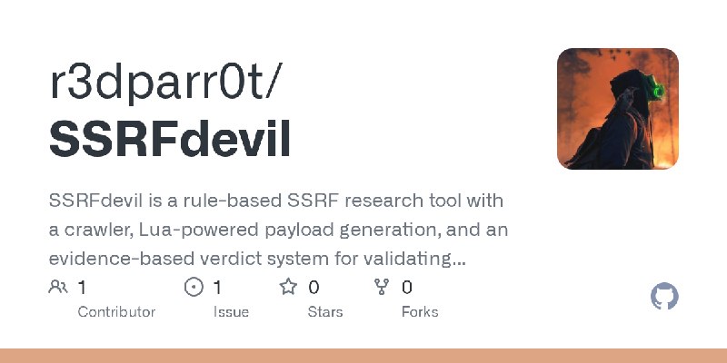 GitHub - r3dparr0t/SSRFdevil: SSRFdevil is a rule-based SSRF research tool with a crawler, Lua-powered payload generation, and…