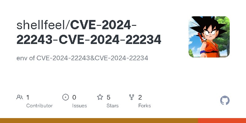 GitHub - shellfeel/CVE-2024-22243-CVE-2024-22234: env of CVE-2024-22243&CVE-2024-22234
