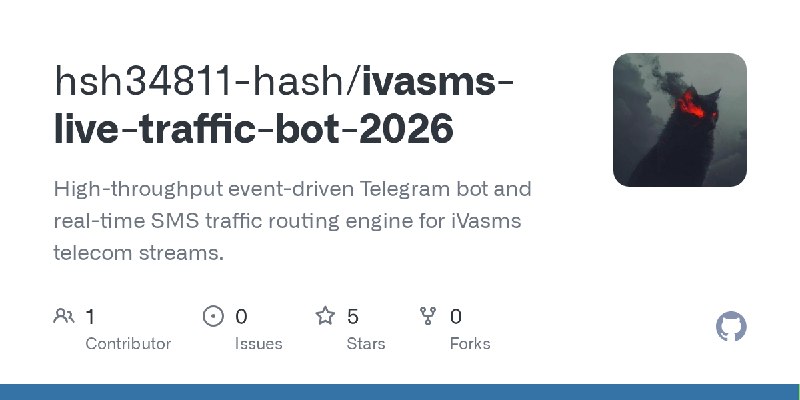 GitHub - hsh34811-hash/ivasms-live-traffic-bot-2026: High-throughput event-driven Telegram bot and real-time SMS traffic routing…