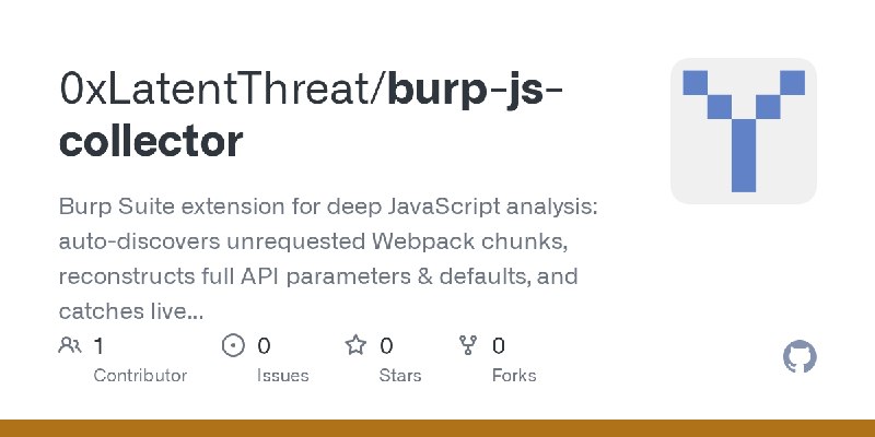 GitHub - 0xLatentThreat/burp-js-collector: Burp Suite extension for deep JavaScript analysis: auto-discovers unrequested Webpack…