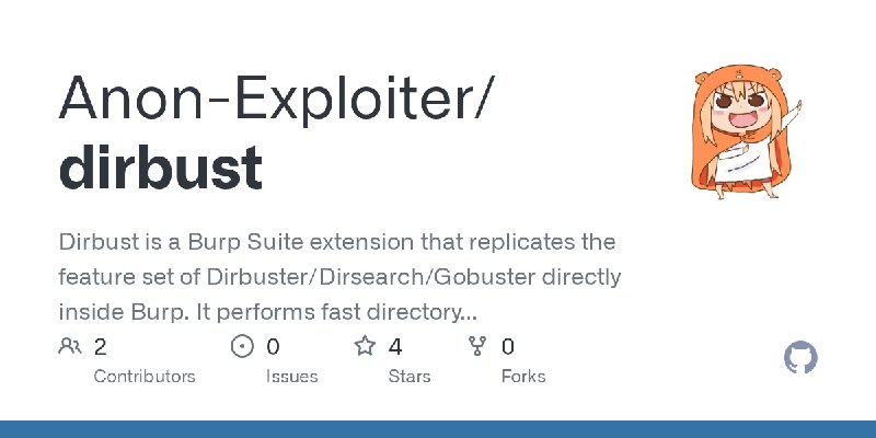GitHub - Anon-Exploiter/dirbust: Dirbust is a Burp Suite extension that replicates the feature set of Dirbuster/Dirsearch/Gobuster…