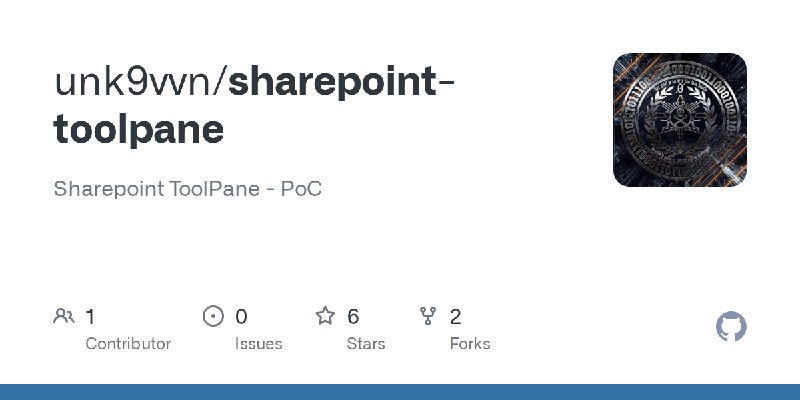 GitHub - unk9vvn/sharepoint-toolpane: Sharepoint ToolPane - PoC