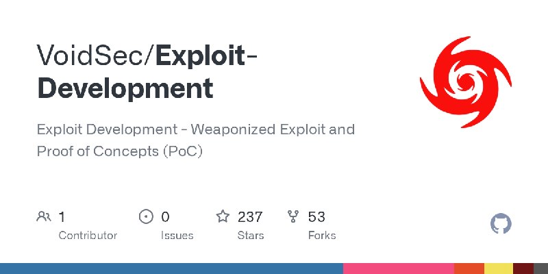 GitHub - VoidSec/Exploit-Development: Exploit Development - Weaponized Exploit and Proof of Concepts (PoC)