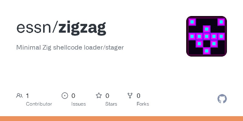 GitHub - essn/zigzag: Minimal Zig shellcode loader/stager