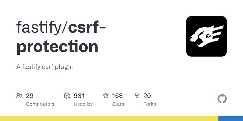 GitHub - fastify/csrf-protection: A fastify csrf plugin