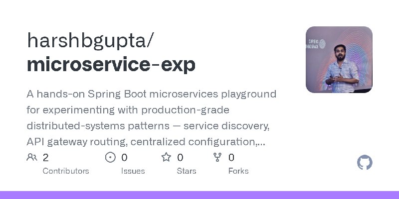 GitHub - harshbgupta/microservice-exp: A hands-on Spring Boot microservices playground for experimenting with production-grade…