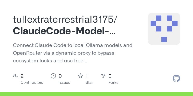 GitHub - tullextraterrestrial3175/ClaudeCode-Model-Rotator: Connect Claude Code to local Ollama models and OpenRouter via a dynamic…