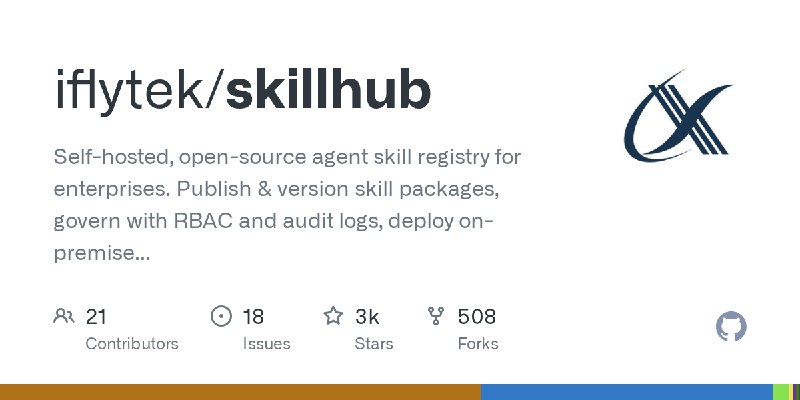 GitHub - iflytek/skillhub: Self-hosted, open-source agent skill registry for enterprises. Publish & version skill packages, govern…