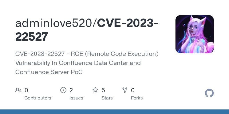 GitHub - adminlove520/CVE-2023-22527: CVE-2023-22527 - RCE (Remote Code Execution) Vulnerability In Confluence Data Center and…