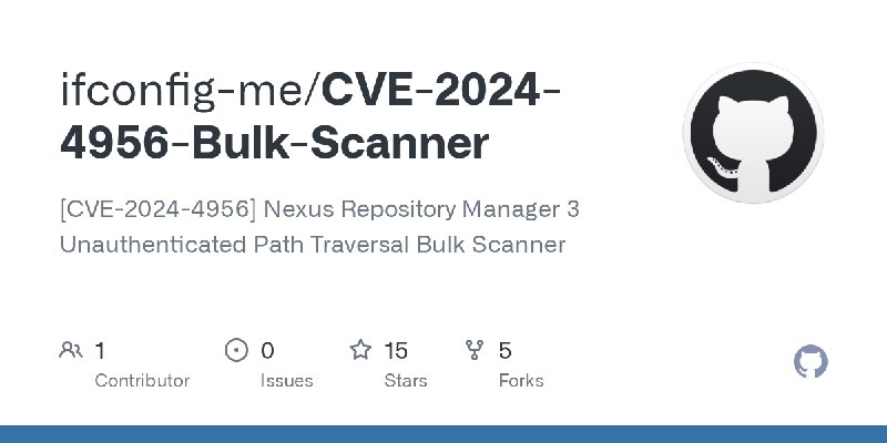 GitHub - ifconfig-me/CVE-2024-4956-Bulk-Scanner: [CVE-2024-4956] Nexus Repository Manager 3 Unauthenticated Path Traversal Bulk…