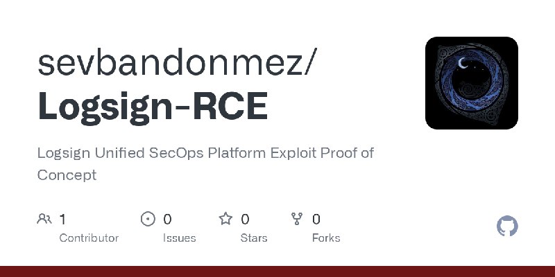 GitHub - sevbandonmez/Logsign-RCE: Logsign Unified SecOps Platform Exploit Proof of Concept