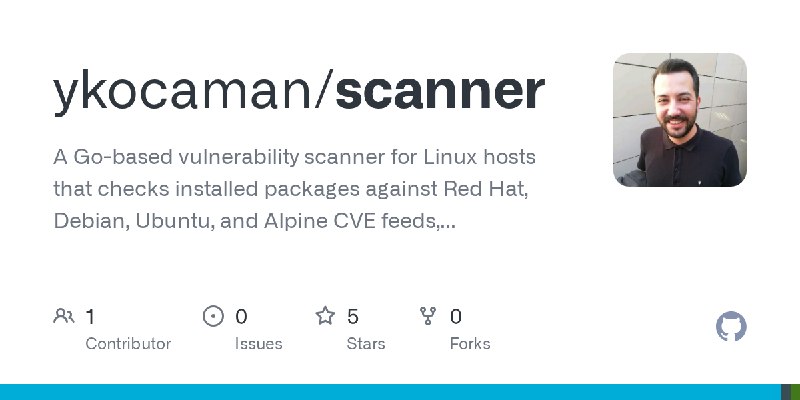 GitHub - ykocaman/scanner: A Go-based vulnerability scanner for Linux hosts that checks installed packages against Red Hat, Debian…