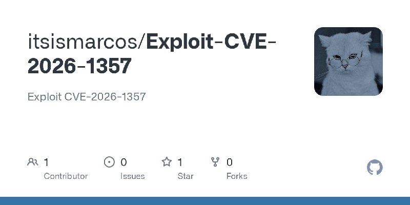 GitHub - itsismarcos/Exploit-CVE-2026-1357: Exploit CVE-2026-1357