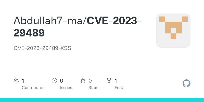 GitHub - Abdullah7-ma/CVE-2023-29489: CVE-2023-29489-XSS