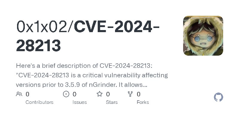 GitHub - 0x1x02/CVE-2024-28213: Here's a brief description of CVE-2024-28213:  
