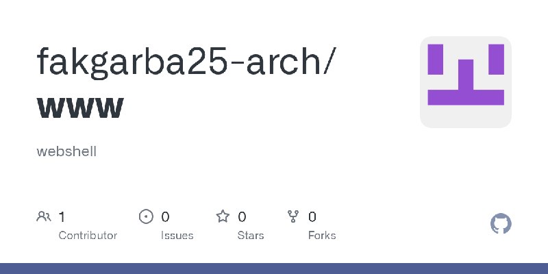 GitHub - fakgarba25-arch/www: webshell