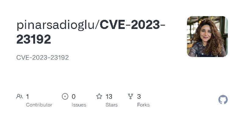 GitHub - pinarsadioglu/CVE-2023-23192: CVE-2023-23192